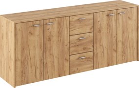 HUGOS 180 szekrény, aranybarna tölgyfa