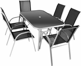 GARTHEN Kerti bútor készlet asztal + 6 szék