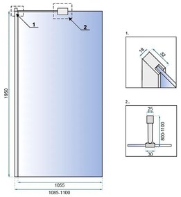 Zuhanyfal Rea Aero N 110 transparent