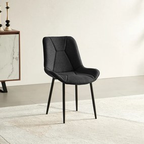 Étkezőszék, sötétszürke/fekete, DELTA