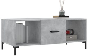 Betonszürke szerelt fa dohányzóasztal 102 x 50 x 40 cm
