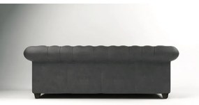 Antracitszürke bársony kanapé 230 cm Cambridge – Ropez