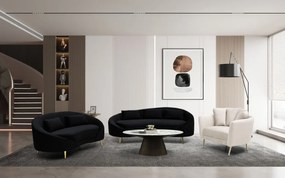Kanapé 3 személyes oslo párnákkal fekete 185x84x68cm