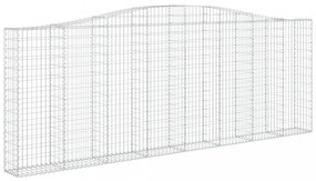 8 db íves horganyzott vas gabion kosár 400x30x140/160 cm