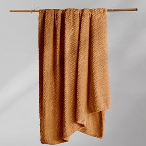 Henry sötét narancssárga mikroszálas takaró, 220 x 240 cm - DecoKing