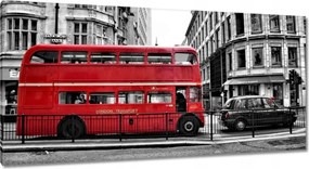 Vászonkép 115x55 Piros busz London