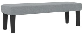 Boxspring ágy matraccal és pad állványos világosszürke 140x200 cm szövet