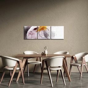 Egy sas képe (órával) (90x30 cm)