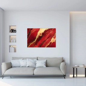 Kép - Vörös-arany márvány (90x60 cm)