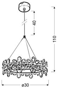 LED Csillár zsinóron ARVIN LED/14W/230V