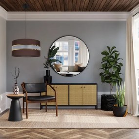 Csillár zsinóron CORAL 1xE27/60W/230V á. 40 cm barna