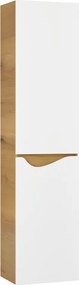 Piramida BETA fali fürdőszoba - állószekrény - ALPINFEHÉR-TÖLGY - 35 x 150 x 30 cm