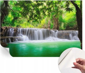 Dekoratív öntapadós fotótapéta Hálószobába Erdei vízesés 152x104 cm