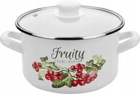 Zománcozott egyenes fazék fedővel 16 cm Kalina