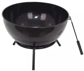 Hordozható fatüzelésű tűzrakó 57x30 cm fekete