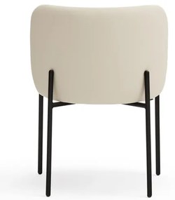 Fehér kárpitozott étkezőfotel szett 2 db-os Mogi – Teulat