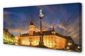Canvas képek Warsaw Old Town naplemente 100x50 cm