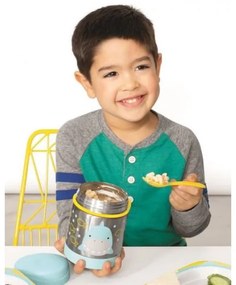 Skip Hop - Thermo ételtartó kanállal/villával ZOO 325 ml cápa