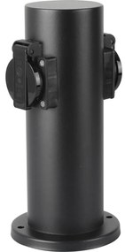 Brilagi Brilagi - KĂŒltĂ©ri csatlakozĂłs oszlop PILLAR 2Z SCHUKO 230V IP44 fekete BG1530