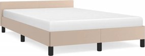 vidaXL ágykeret matrac nélkül cappuccino színű 120x190 cm műbőr