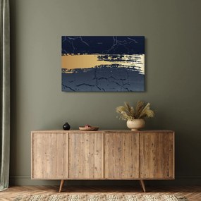 Kép - Kék és arany absztrakció N⁰2 (90x60 cm)