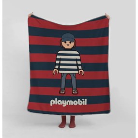 Mikroszálas gyerek takaró 130x130 cm Stripes – Playmobil