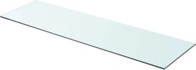 vidaXL 90x25 cm átlátszó panel üvegpolc