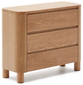 Natúr színű komód kőrisfa dekorral 120x80x40 cm Salaya – Kave Home