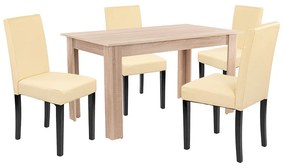 Leon 4+1 étkező garnitúra sonoma tölgy-bézs