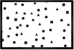 Poszterek keretben 60x40 Fekete-fehér geometria