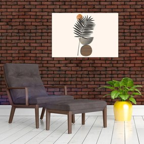 Kép - Absztrakció pálmalevéllel (90x60 cm)