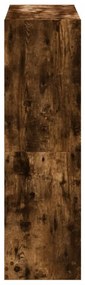 füstös tölgy színű szerelt fa könyvespolc 102 x 32 x 108 cm