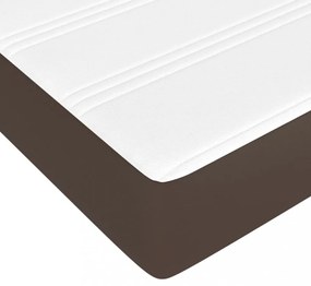 vidaXL barna műbőr zsebrugós ágymatrac 90x200x20 cm