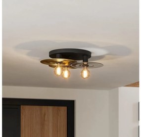 Eglo 44027 - Mennyezeti lámpa LINTMILL 3xE27/40W/230V arany/fekete