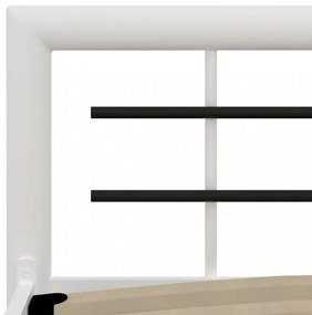 fehér és fekete fém ágykeret 90 x 200 cm