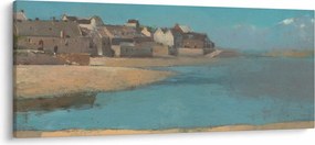 Kép - Odilon Redon, Village by the Sea in Brittany, reprodukciók (120x50 cm)