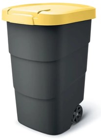 Kerti tartály strapabíró kerekekkel 95 l, sárga / antracit