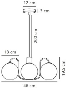 Nordlux - Csillár zsinóron FRANCA 4xE14/40W/230V