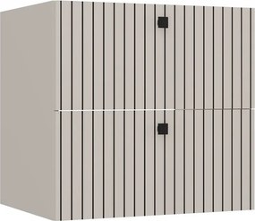 TIGO 60 2S fürdőszoba fali mosdószekrény 60x45.5x57 cm, kasmír, fekete csíkos (mosdókagyló nélkül)