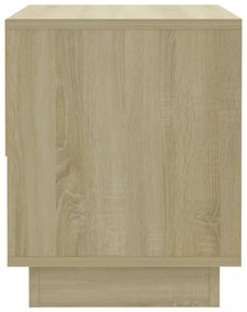 2 db sonoma tölgy színű szerelt fa éjjeliszekrény 45x34x44 cm