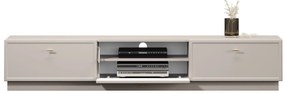 Lorini TV-szekrény 200 cm fiókokkal - kasmír / arany T-bar fogantyúk