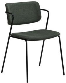 Zed design szék, zöld, fekete fém láb