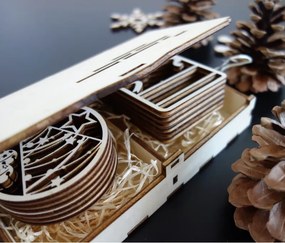 Karácsonyi díszek fából, 1 darab 12 darab