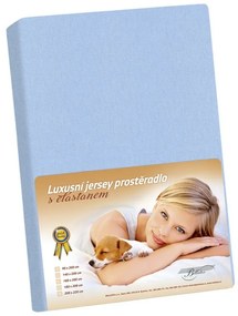 Bellatex Jersey lepedő elasztánnal kék , 120 x 200cm, 120 x 200 cm
