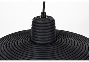 Fekete dimmelhető függőlámpa rattan búrával ø 35 cm Balance – Zuiver