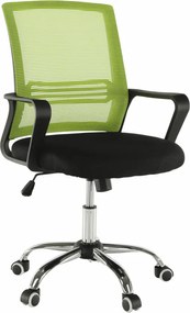 Irodai szék, háló zöld/fekete anyag, APOLO
