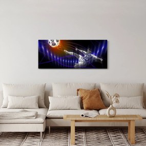 A kép egy futballista egy ugrás (120x50 cm)