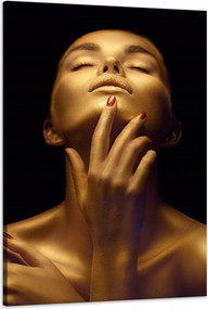 Vászonkép Nő pózol Arany test 60x90 cm Ideális ajándék