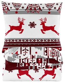 SZARVAS ÉS HÓPEHELY piros mikroszálas ágyneműhuzat