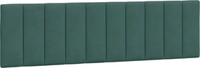 sötétzöld bársony fejtámla párna Hanko 180 cm